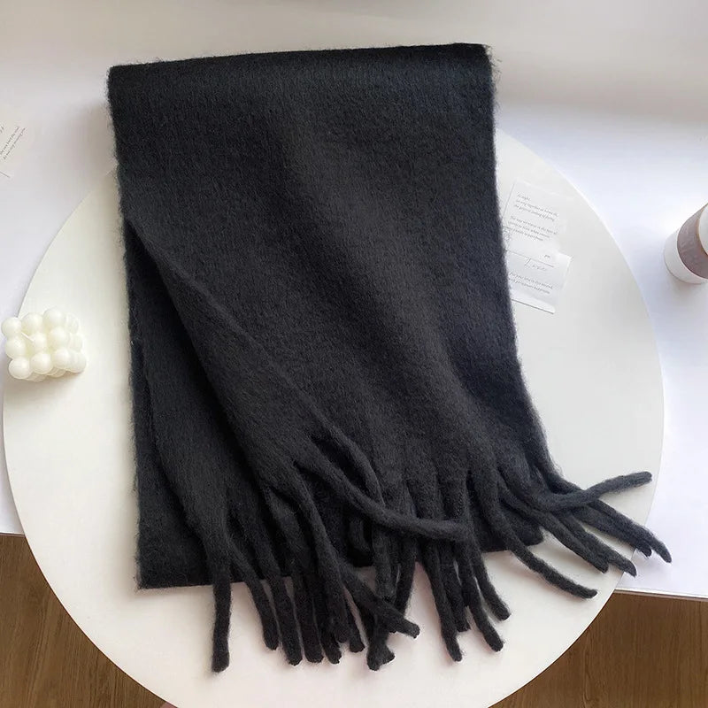 Luxury Cashmere-Feel Winter Scarf – Soft, Warm & Elegant Shawl Wrap with Tassels for Women!