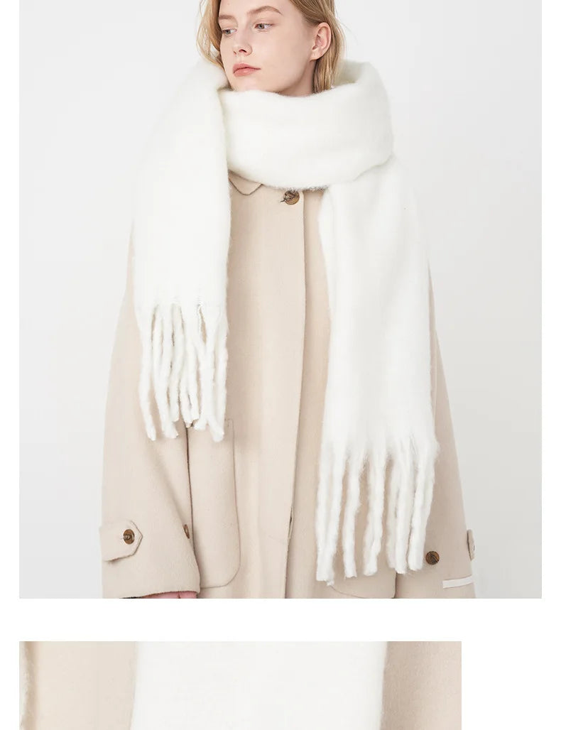 Luxury Cashmere-Feel Winter Scarf – Soft, Warm & Elegant Shawl Wrap with Tassels for Women!