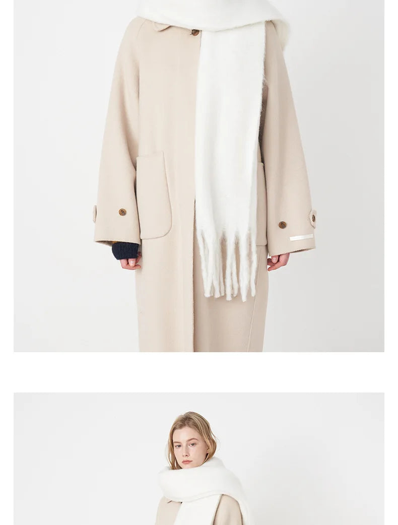 Luxury Cashmere-Feel Winter Scarf – Soft, Warm & Elegant Shawl Wrap with Tassels for Women!