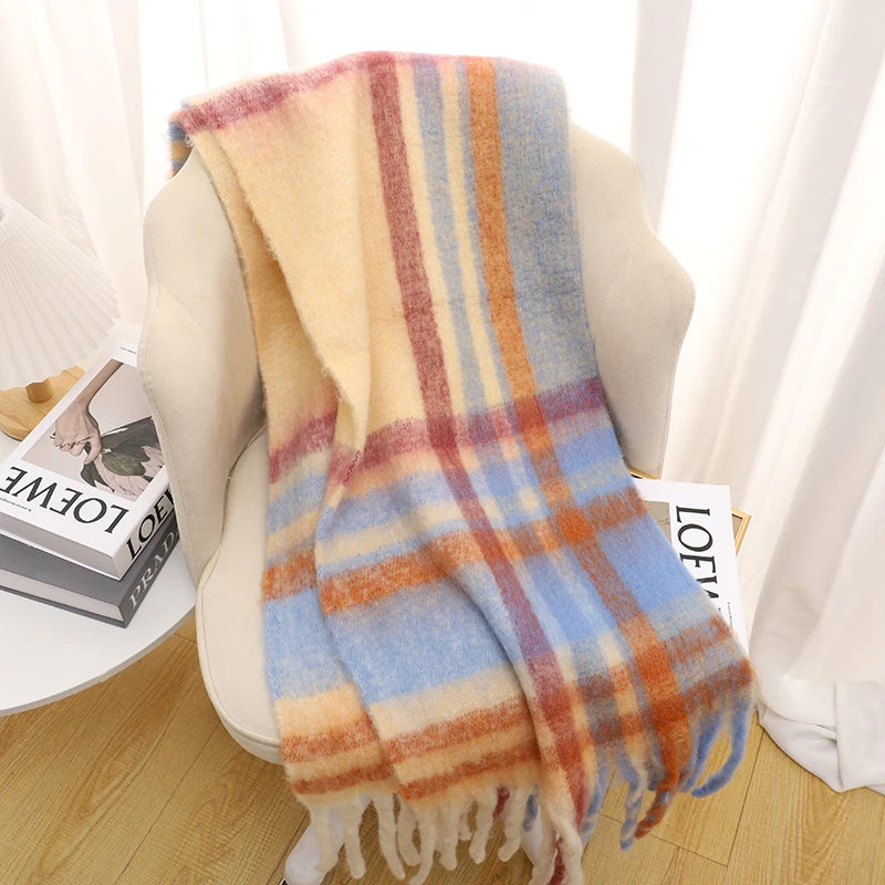 Luxury Cashmere-Feel Winter Scarf – Soft, Warm & Elegant Shawl Wrap with Tassels for Women!
