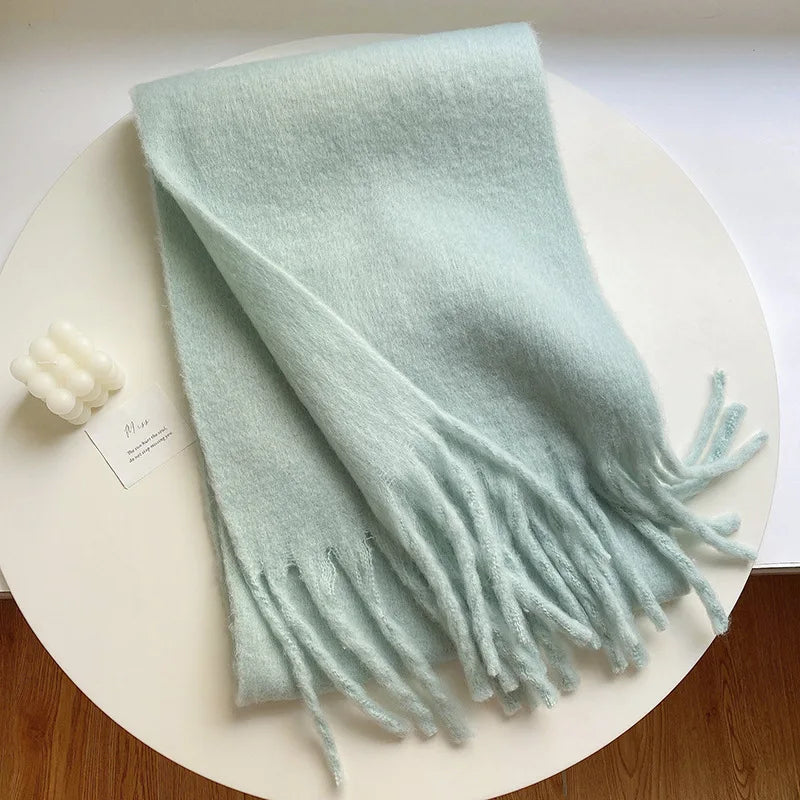 Luxury Cashmere-Feel Winter Scarf – Soft, Warm & Elegant Shawl Wrap with Tassels for Women!