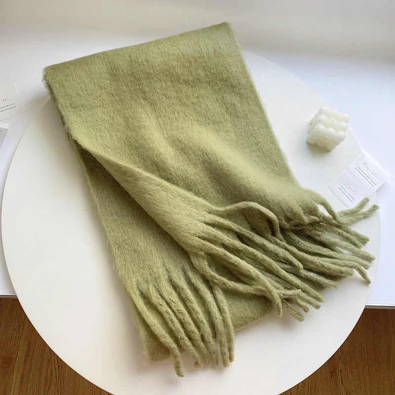 Luxury Cashmere-Feel Winter Scarf – Soft, Warm & Elegant Shawl Wrap with Tassels for Women!