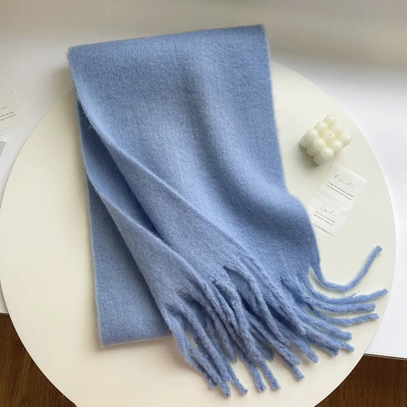 Luxury Cashmere-Feel Winter Scarf – Soft, Warm & Elegant Shawl Wrap with Tassels for Women!
