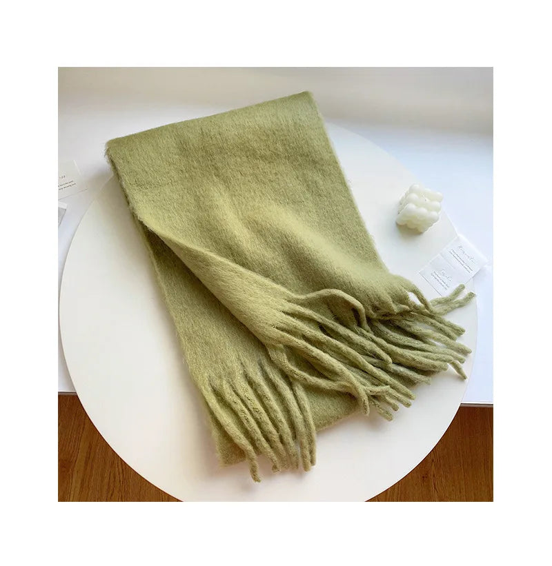 Luxury Cashmere-Feel Winter Scarf – Soft, Warm & Elegant Shawl Wrap with Tassels for Women!