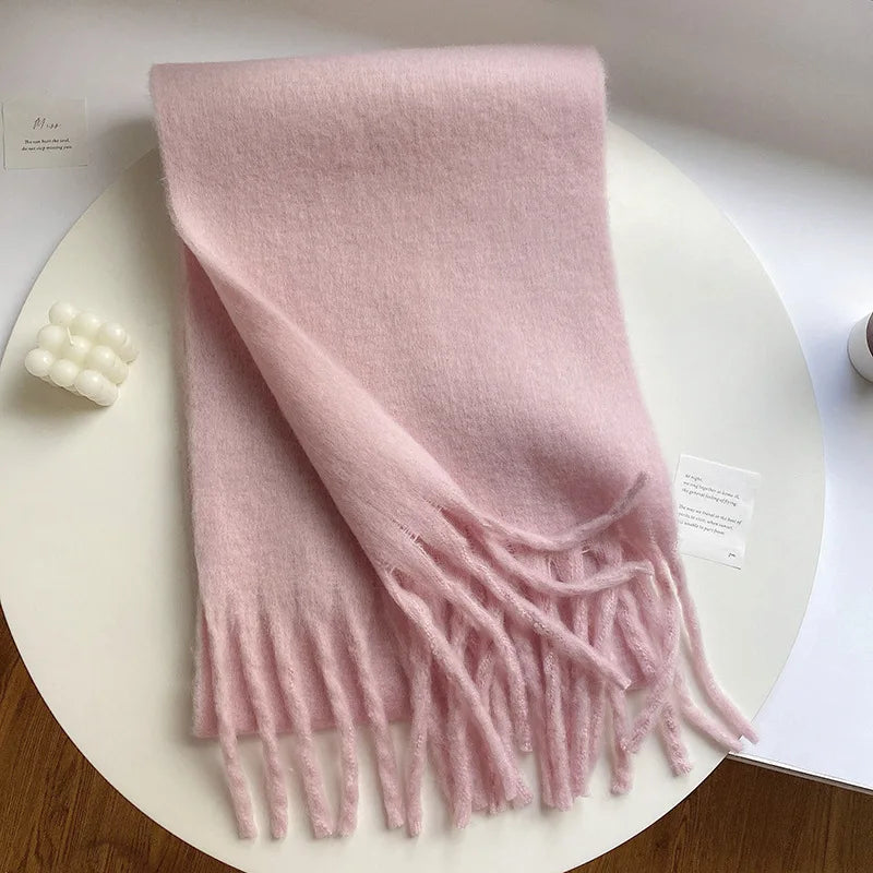 Luxury Cashmere-Feel Winter Scarf – Soft, Warm & Elegant Shawl Wrap with Tassels for Women!