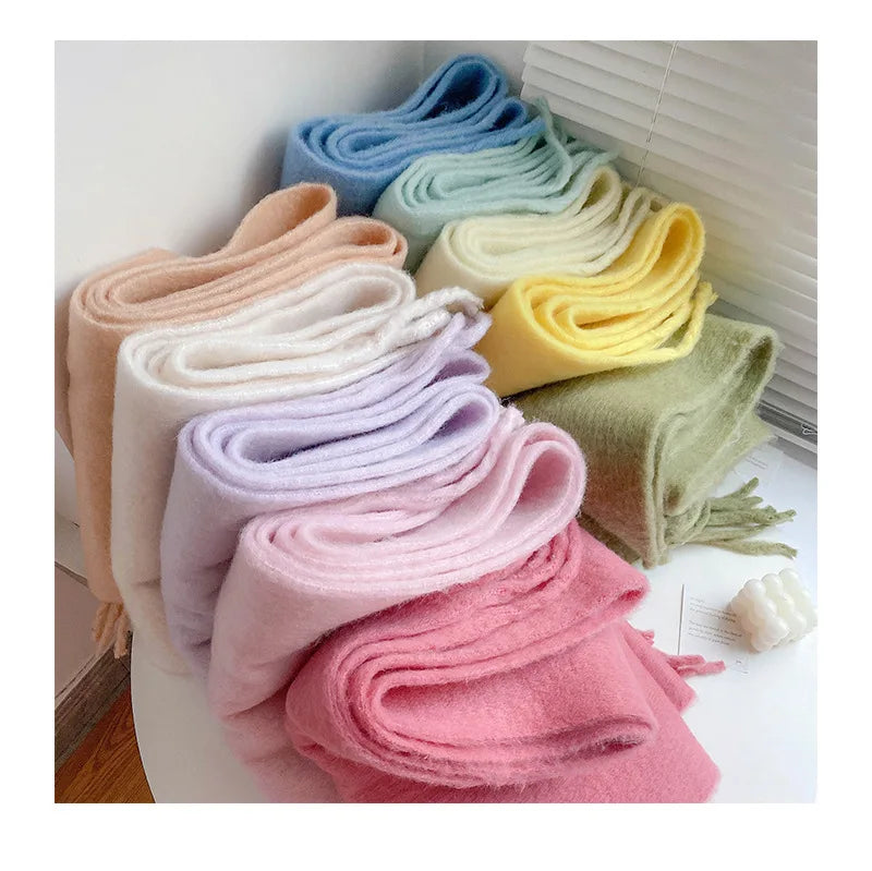 Luxury Cashmere-Feel Winter Scarf – Soft, Warm & Elegant Shawl Wrap with Tassels for Women!