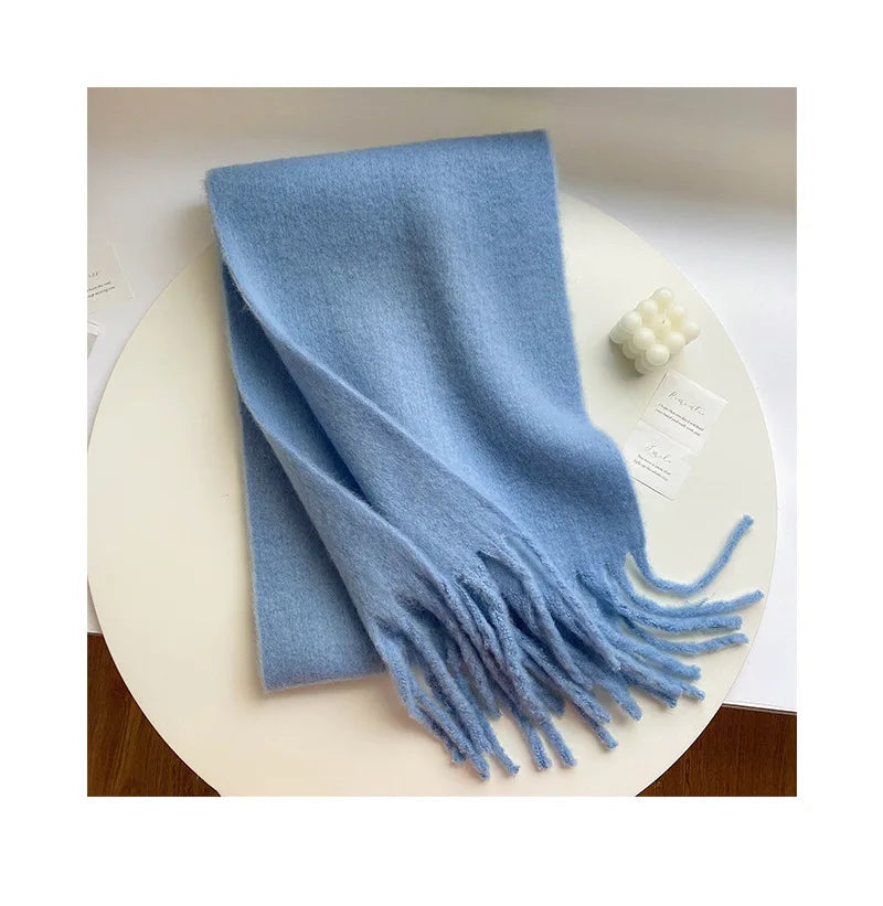 Luxury Cashmere-Feel Winter Scarf – Soft, Warm & Elegant Shawl Wrap with Tassels for Women!