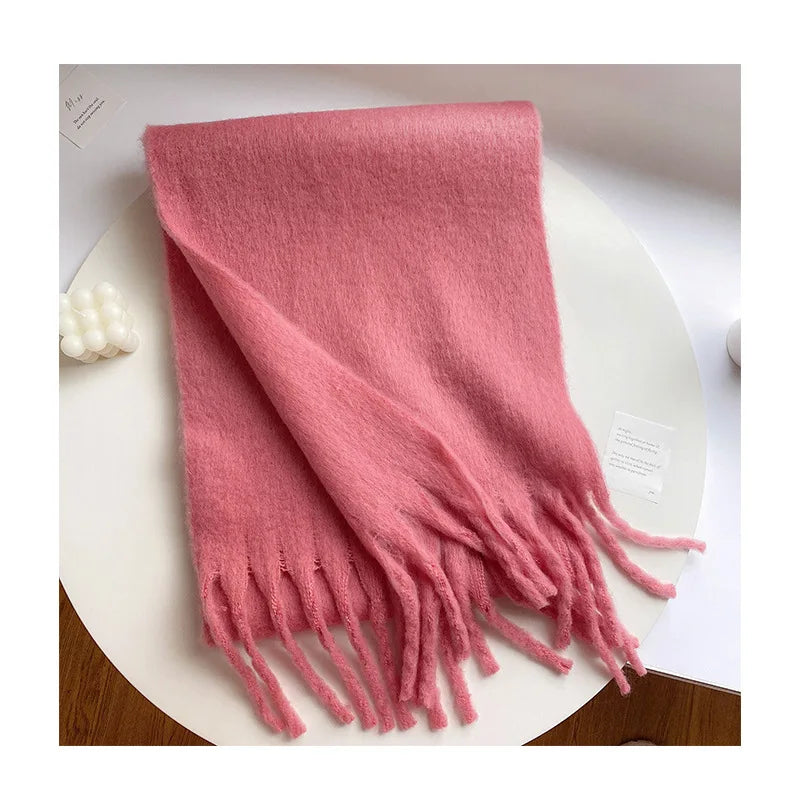 Luxury Cashmere-Feel Winter Scarf – Soft, Warm & Elegant Shawl Wrap with Tassels for Women!