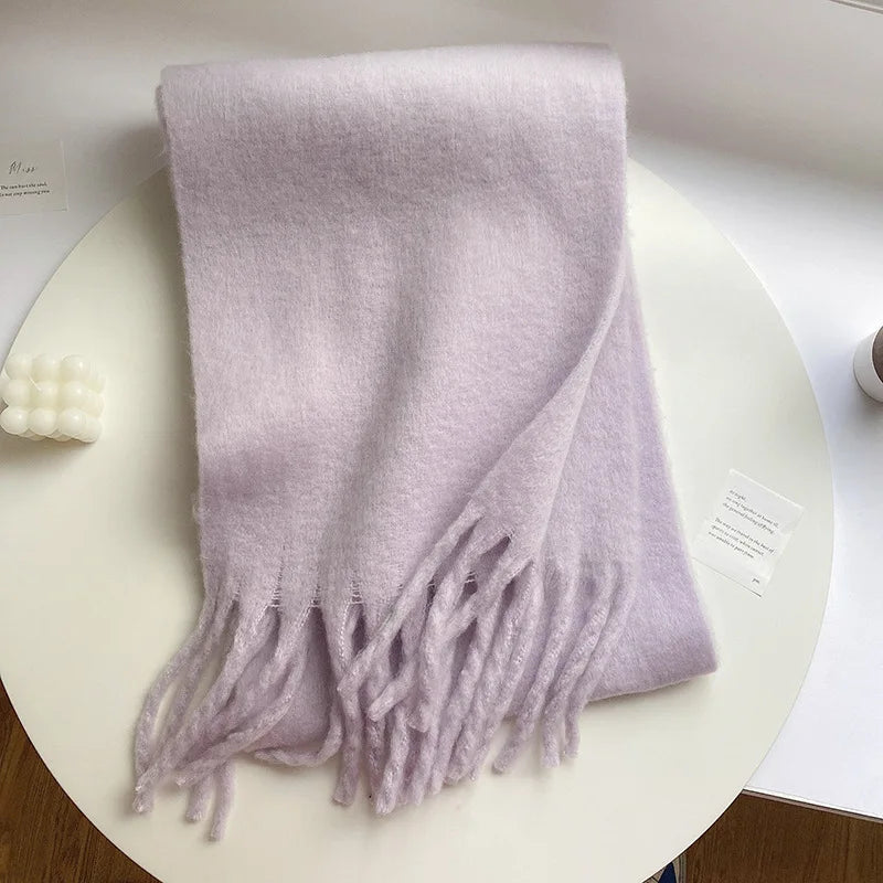 Luxury Cashmere-Feel Winter Scarf – Soft, Warm & Elegant Shawl Wrap with Tassels for Women!