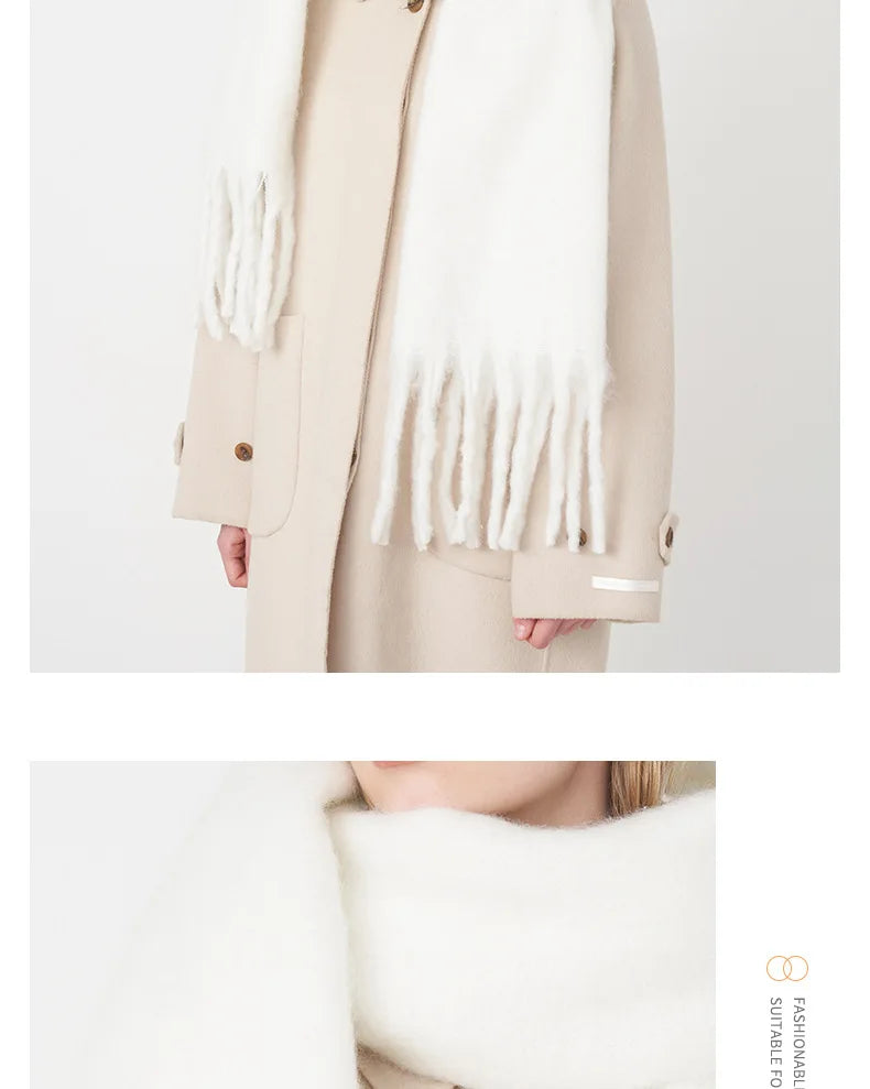 Luxury Cashmere-Feel Winter Scarf – Soft, Warm & Elegant Shawl Wrap with Tassels for Women!