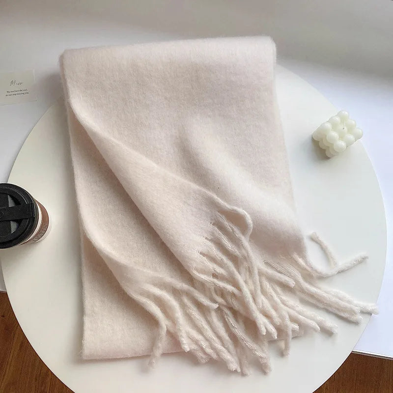 Luxury Cashmere-Feel Winter Scarf – Soft, Warm & Elegant Shawl Wrap with Tassels for Women!