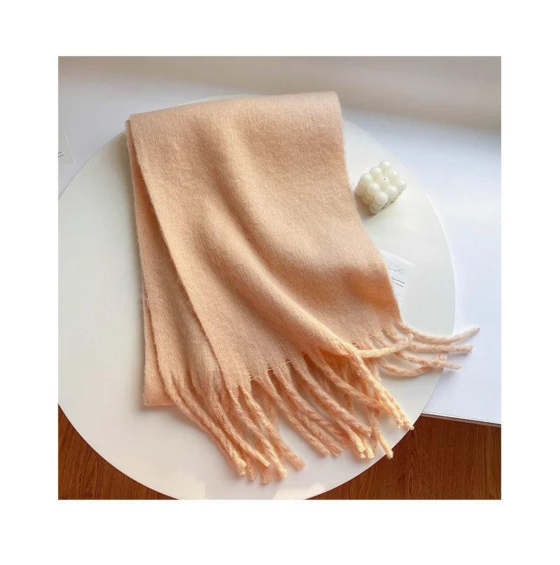 Luxury Cashmere-Feel Winter Scarf – Soft, Warm & Elegant Shawl Wrap with Tassels for Women!