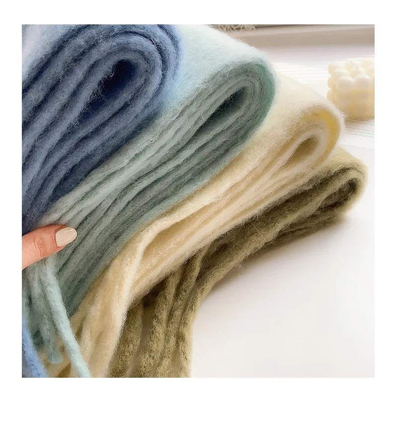 Luxury Cashmere-Feel Winter Scarf – Soft, Warm & Elegant Shawl Wrap with Tassels for Women!
