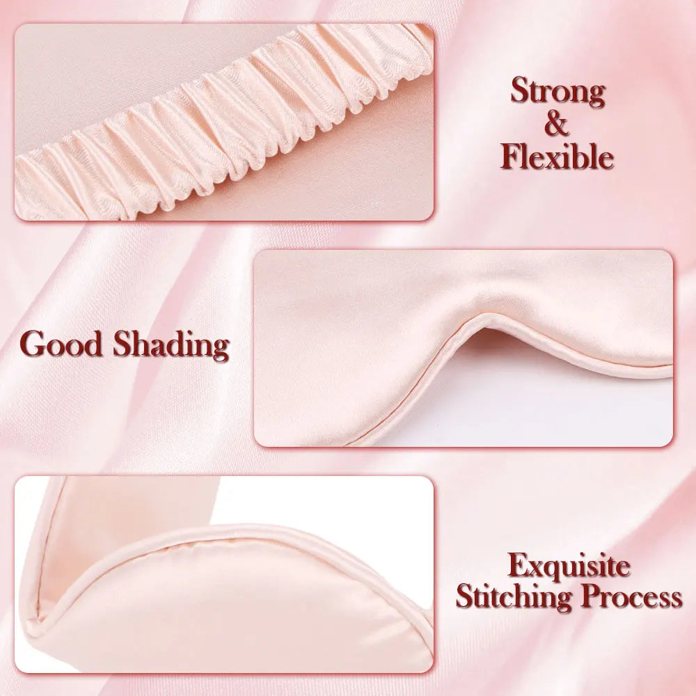 dropshipping 100% 3D Silk Sleep Mask Natural Sleeping Eye Mask Eyeshade Cover Shade Eye Patch Soft Portable Blindfold Travel