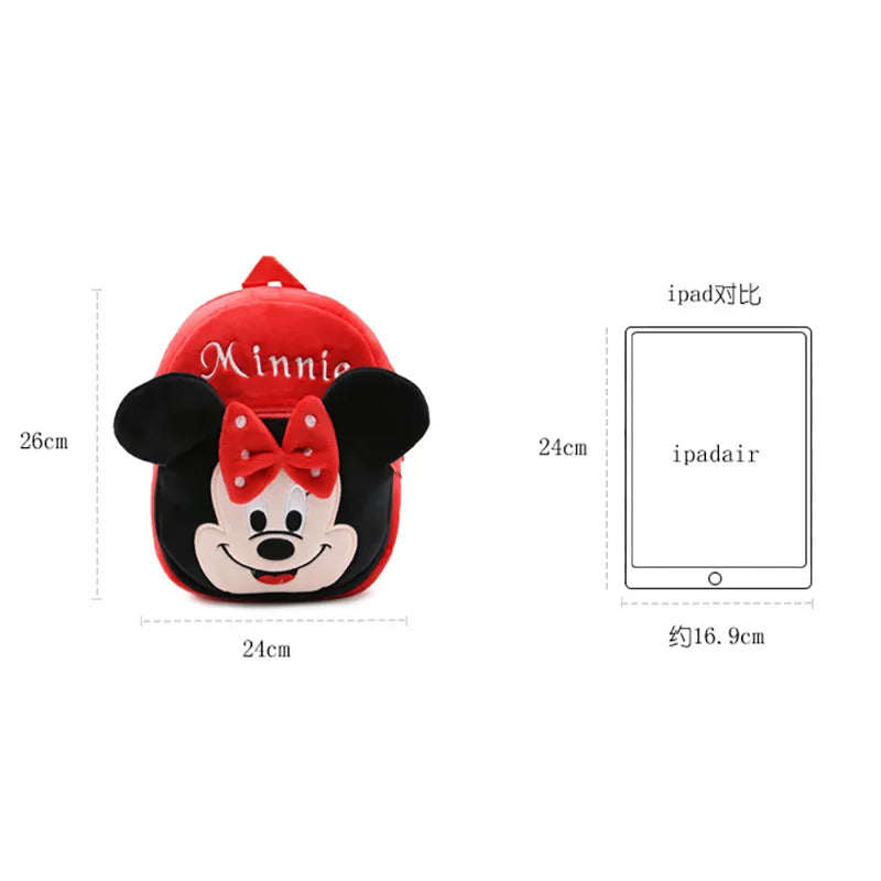 Disney Marvel Plush Backpack – Adorable & High-Capacity Cartoon Bag for Kids Featuring Mickey, Spiderman & More!