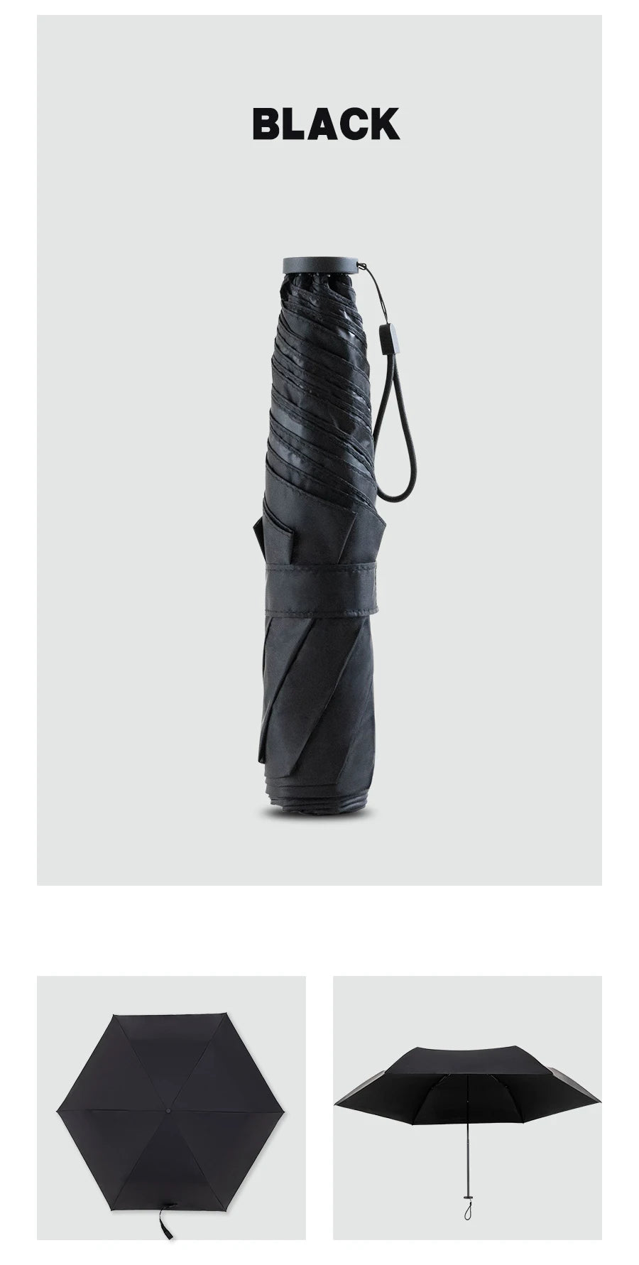 Parachase Ultra-light Folding Umbrella 111g Only Anti UV Travel Light Sun Umbrella Windproof Carbon Fiber Portable Parasol 6K