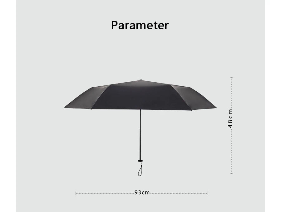 Parachase Ultra-light Folding Umbrella 111g Only Anti UV Travel Light Sun Umbrella Windproof Carbon Fiber Portable Parasol 6K