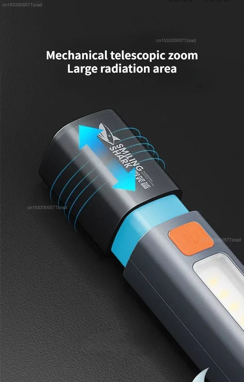 Xiaomi Outdoor Flashlight – Portable Strong Light with Variable Focus, Floodlight Side Lights & Long Range Rechargeable Flashlight