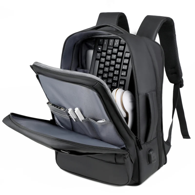 Rilibegan Men Travel Backpack Expand Oxford Big Capacity USB Charge Business Male Backpacks Computer Men Backpacks