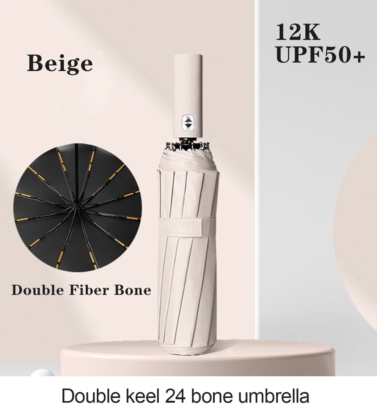 ☔ Compact & Lightweight Automatic Travel Umbrella – Strong, Windproof & Waterproof with Reinforced 6-Rib Design! 🌦️✨