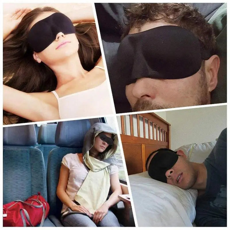 3D Sleep Mask Natural Sleeping Eye Mask Eyeshade Cover Shade Eye Patch Soft Portable Blindfold Travel Eye Shade Sleeping Aid