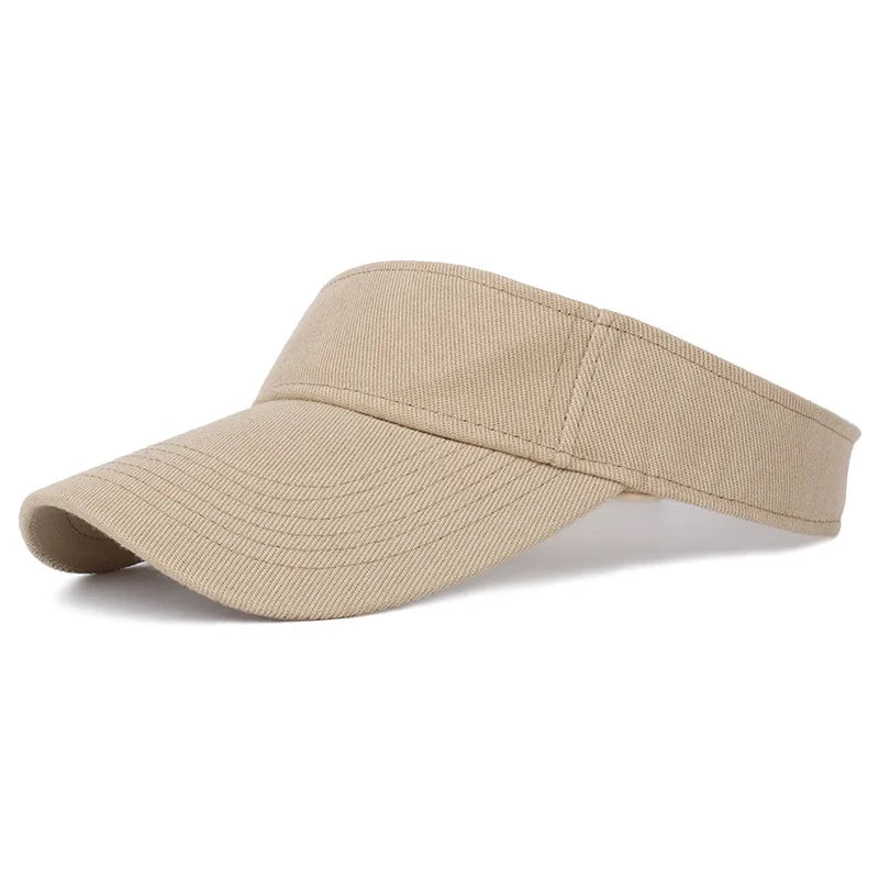 Summer Sun Hats Men Women Cotton Adjustable Visor UV Protection Top Empty Solid Sport Tennis Golf Running Sunscreen Baseball Cap