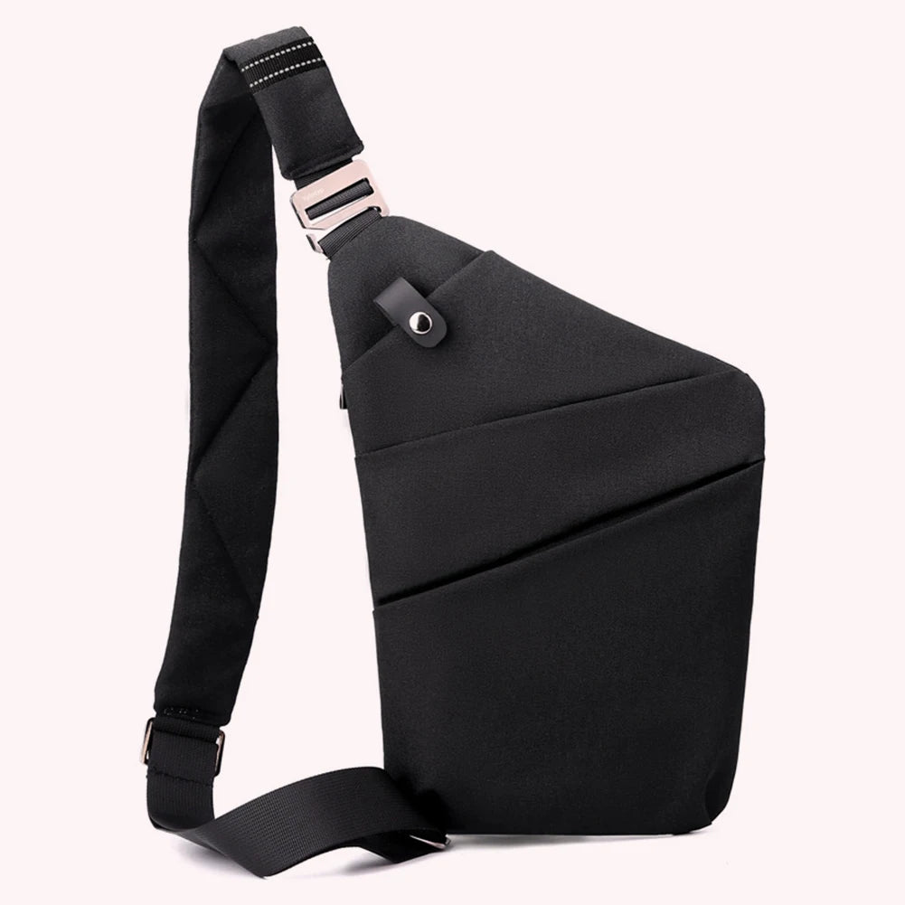 Men's Anti-Theft Travel Crossbody Bag – Mini Waterproof Sling Chest Bag for Everyday Use