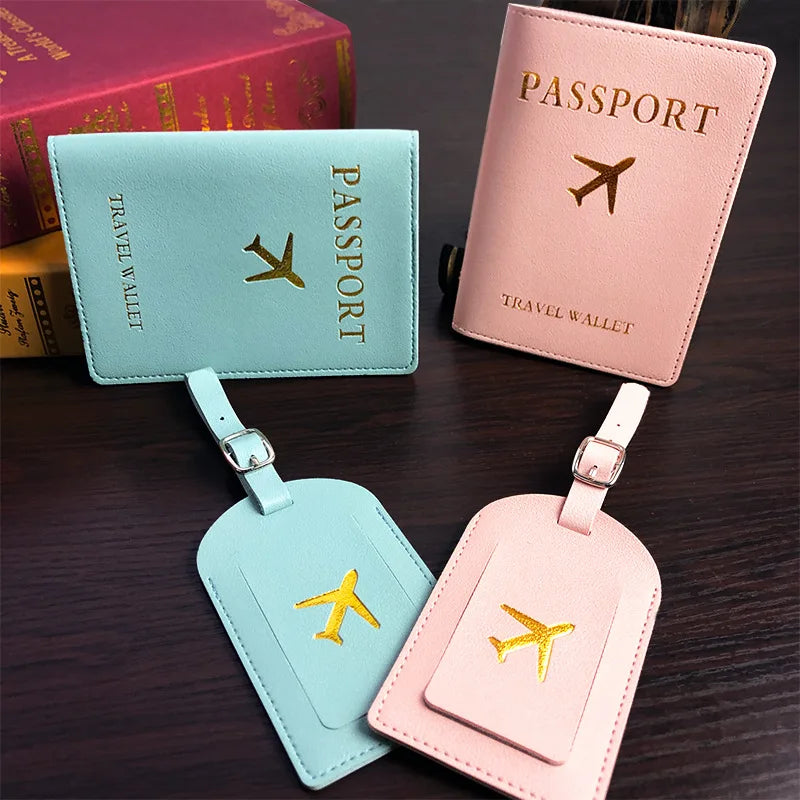 1PCS PU Leather Passport Holder Case – New Women & Men Passport Cover, Wallet, Travel Bank Card Document Bag