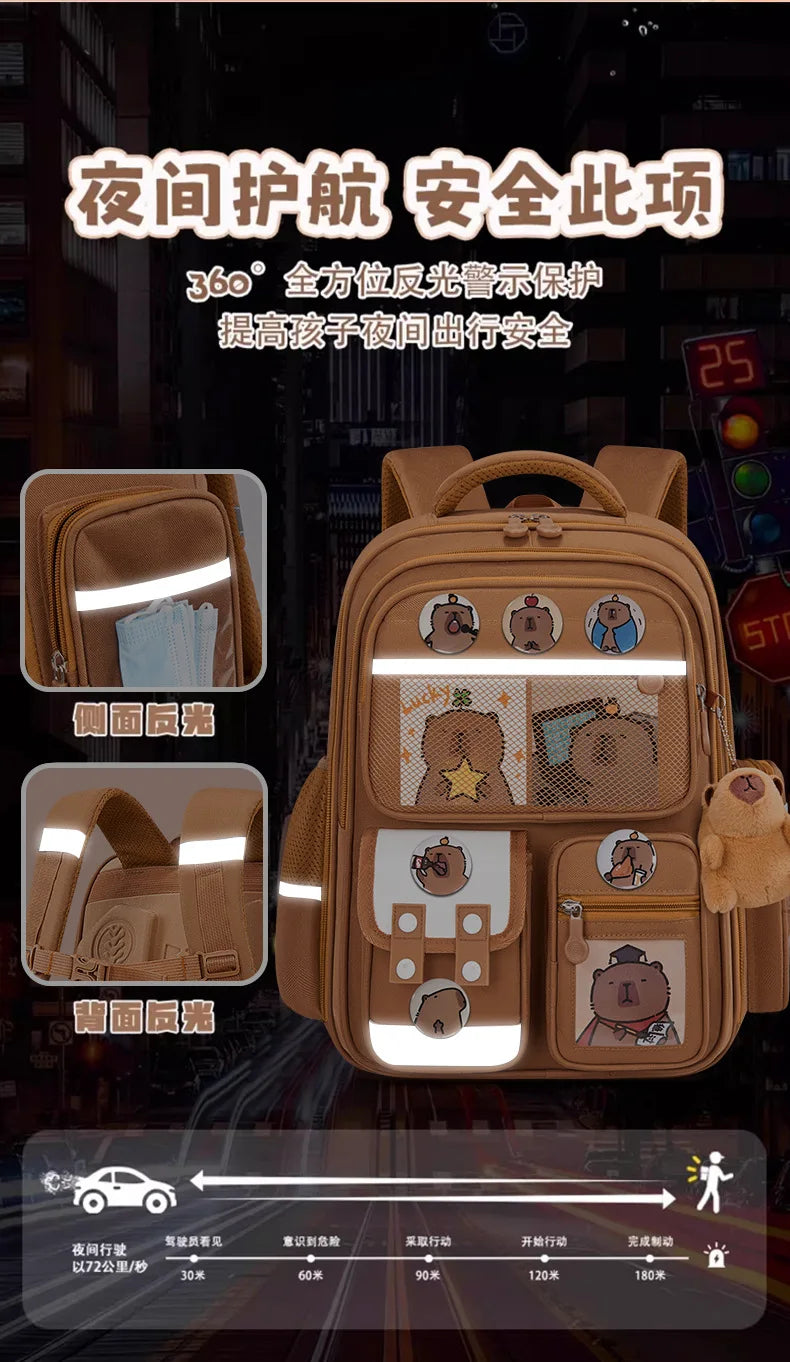 Large Waterproof Orthopedic School Backpack – Durable & Comfortable Book Bag for Boys & Kids!
