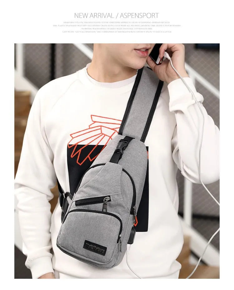 Fashion Casual Crossbody Bag Small Men's Shoulder Bag Men Diagonal Backpack Messenger Phone Bag Boy Fanny Chest Pack New