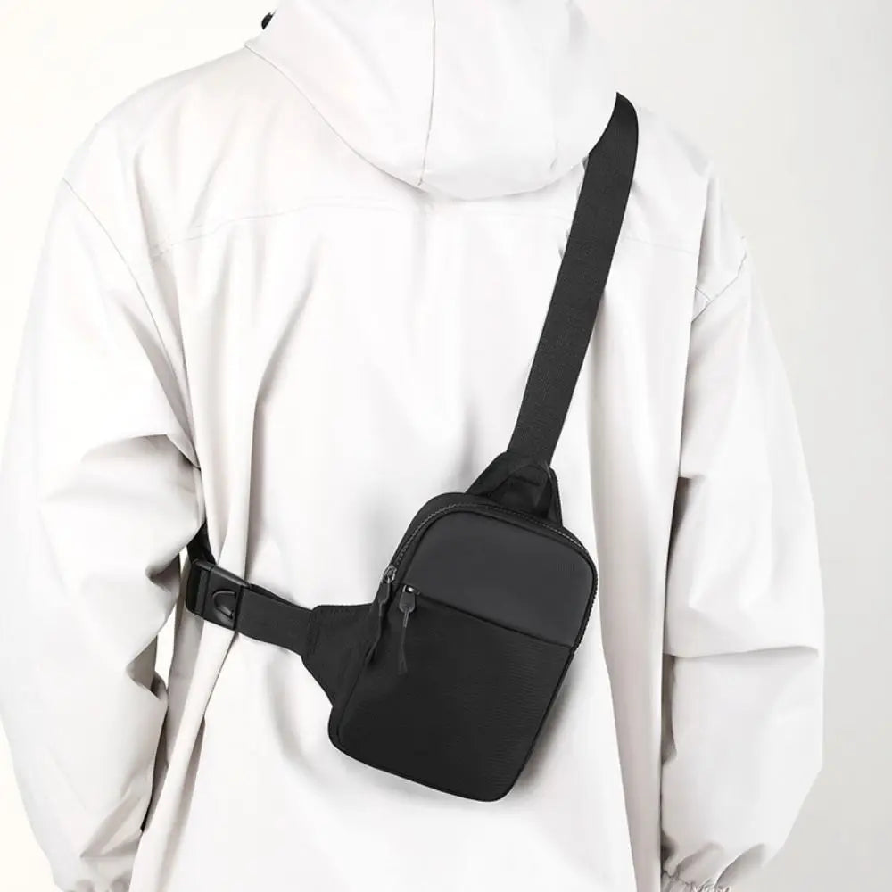 Men's Small Canvas Chest Bag – Stylish Crossbody Sling Bag for Travel & Sports