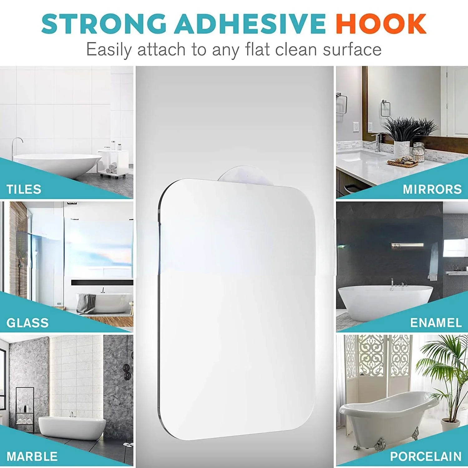 Fog-Free Acrylic Travel Mirror – Unbreakable Wall Suction Mirror for Shaving & Makeup