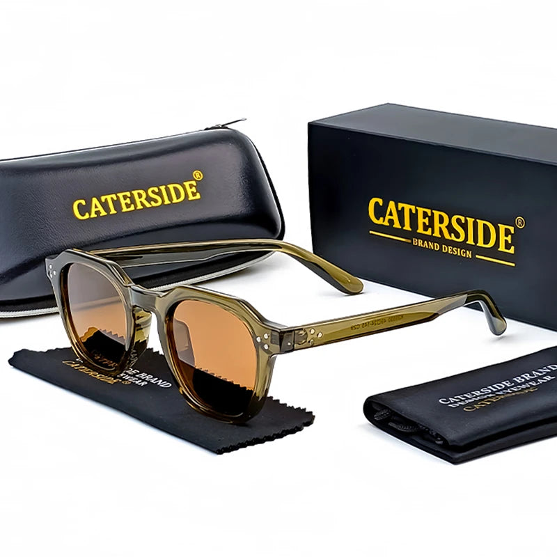 CATERSIDE Retro Polarized Sunglasses – Ultralight TR90 Frame for Men & Women ✨☀️