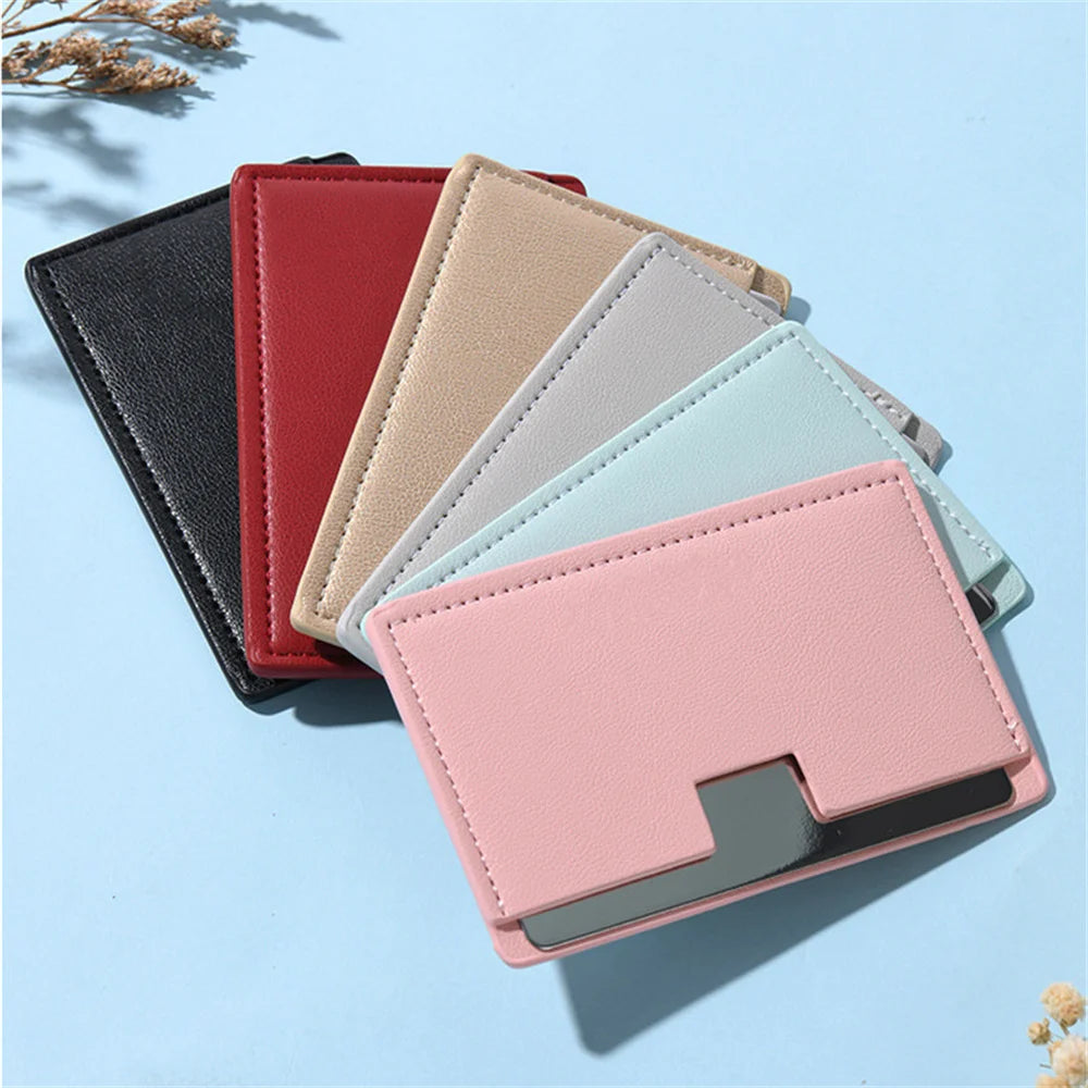 Stainless Steel Mini Card Mirror – Unbreakable, Shatterproof & Portable Pocket Makeup Mirror