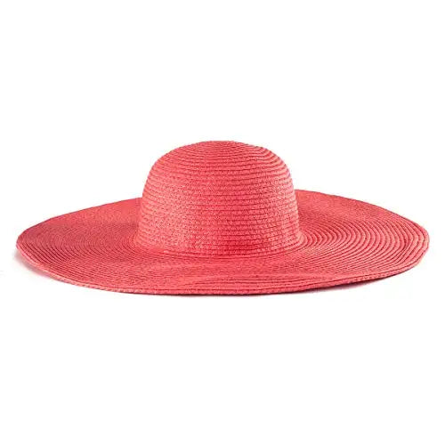 Women 15cm Wide Brim Sun Hat Summer Travel Floppy Straw Hat Female Outdoor Vacation Roll Up UPF50+ Oversized Foldable Beach Hat
