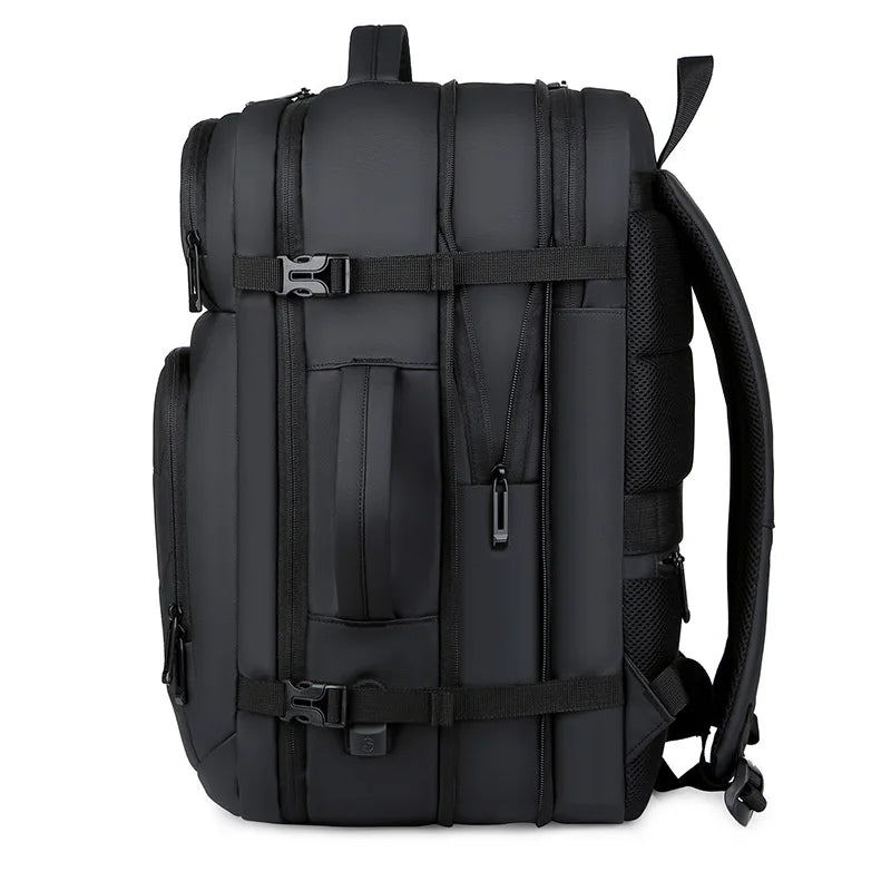 Expandable 17-inch Men’s Laptop Backpack – Waterproof Notebook Bag with USB, Schoolbag, Sports Travel Backpack for Men