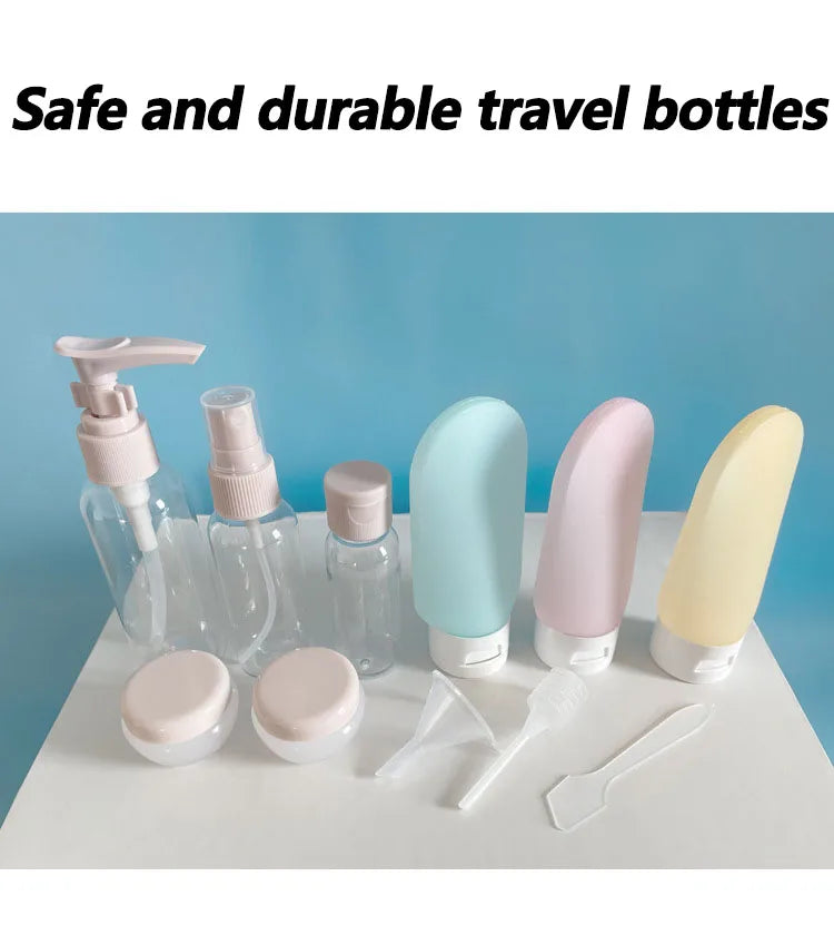 Refillable Travel Bottle Set – Perfume, Lotion, Shampoo & Shower Gel Dispensers 💧🌿