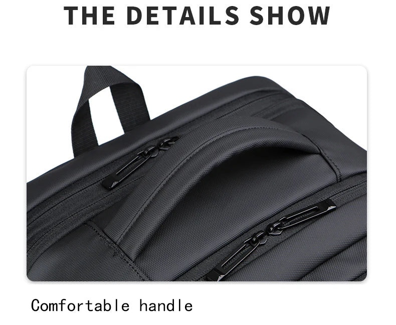 Expandable 17-inch Men’s Laptop Backpack – Waterproof Notebook Bag with USB, Schoolbag, Sports Travel Backpack for Men