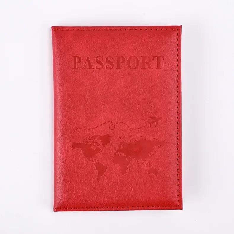Passport Covers for Women & Men – Letter Print Passport Holder, Flight Ticket Clips, ID & Credit Card Holder, Travel Organizer