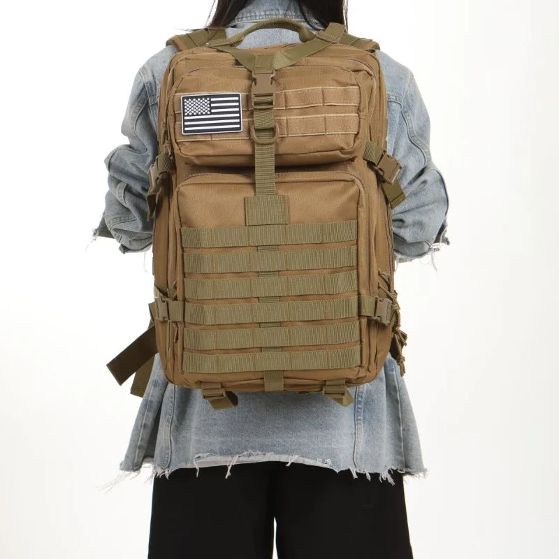 1000D Nylon Waterproof Tactical Backpack – Outdoor Rucksack for Camping, Hiking, Trekking, Fishing & Hunting (25L/50L)