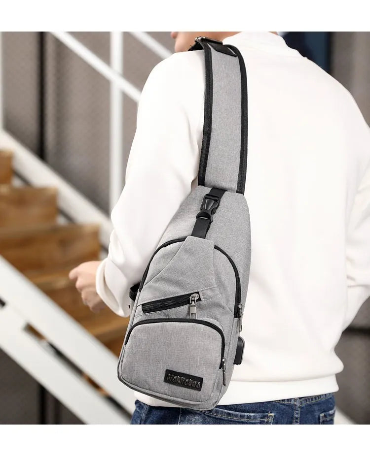 Fashion Casual Crossbody Bag Small Men's Shoulder Bag Men Diagonal Backpack Messenger Phone Bag Boy Fanny Chest Pack New