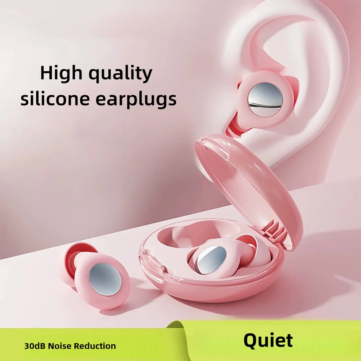 🌙 Sleep Deeper, Focus Better – Ultra-Soft Reusable Silicone Earplugs for Noise Reduction & Comfort! 🎧✨