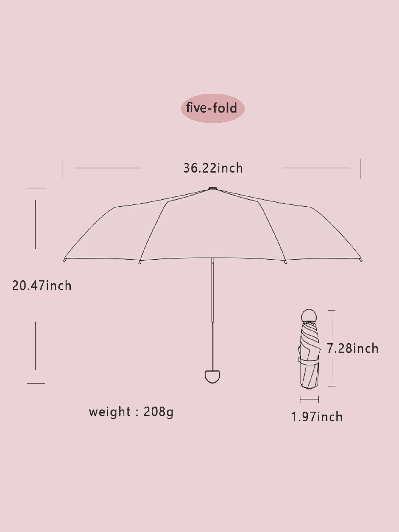 ☔ Compact & Lightweight Automatic Travel Umbrella – Strong, Windproof & Waterproof with Reinforced 6-Rib Design! 🌦️✨