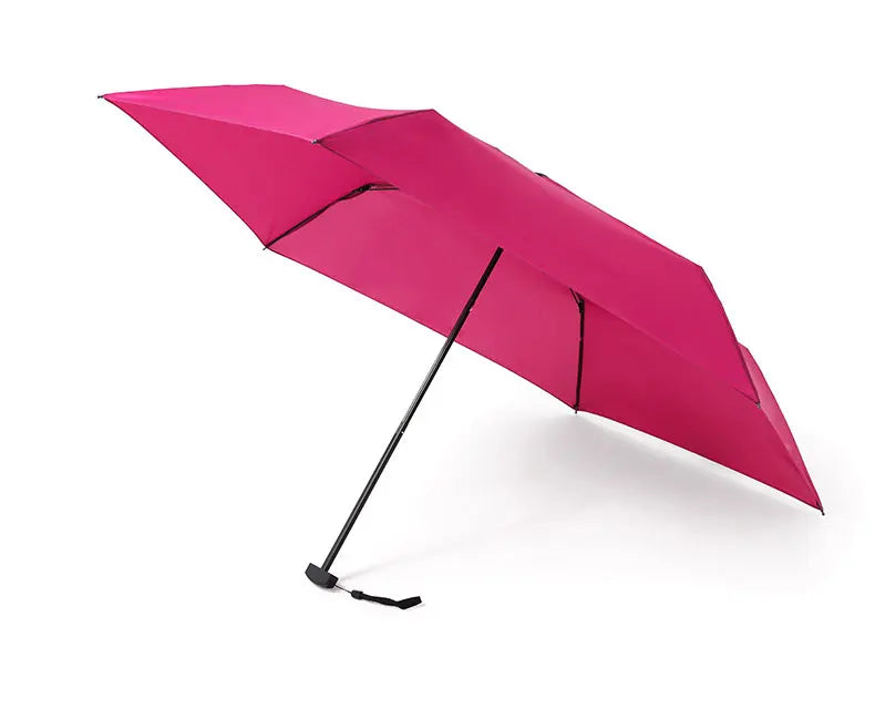 Parachase Flat Rain Umbrella Woman Lightweight 143g Foldable Mini Umbrella Pocket Portable Travel Folding Umbrella Windproof