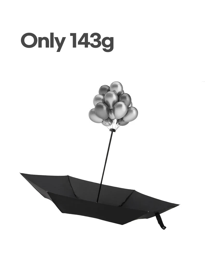 Parachase Flat Rain Umbrella Woman Lightweight 143g Foldable Mini Umbrella Pocket Portable Travel Folding Umbrella Windproof
