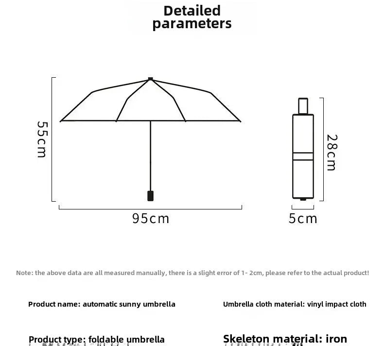 ☀️☔ Automatic UV Protection Umbrella – Three-Fold, Windproof & Customizable for Business & Travel! 🌦️✨