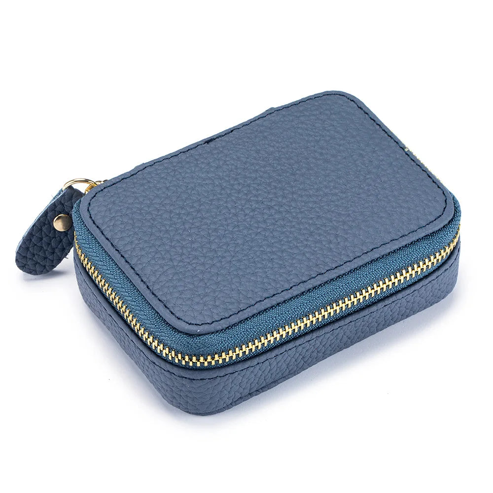 Luxury Mini Lipstick Case with Mirror – Elegant Travel Makeup Bag & Multi-Use Organizer