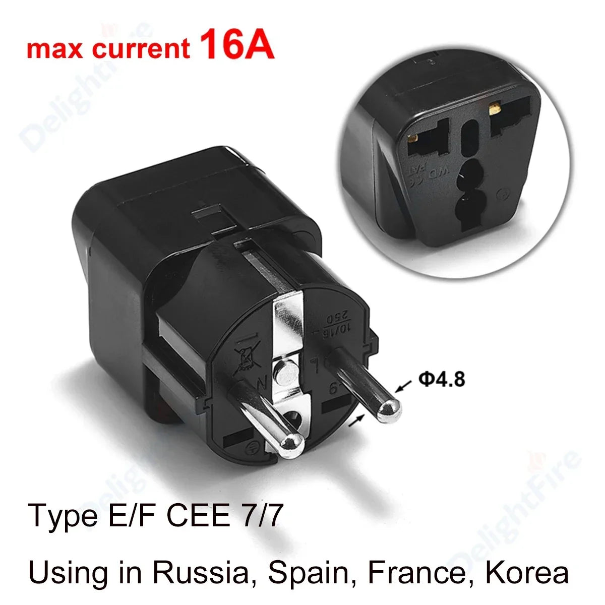 Universal Travel Plug Adapter – UK/EU/KR/US/AU/Brazil/French to Worldwide Power Socket Converter