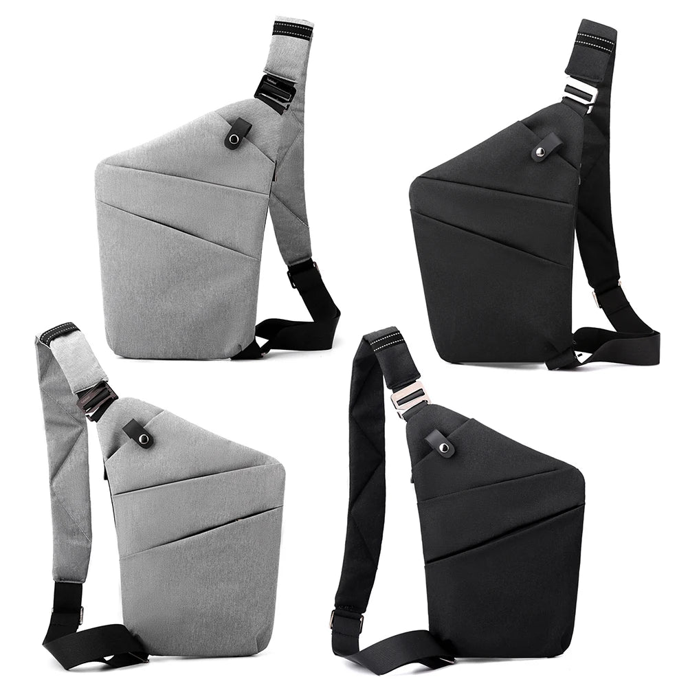 Men's Anti-Theft Travel Crossbody Bag – Mini Waterproof Sling Chest Bag for Everyday Use