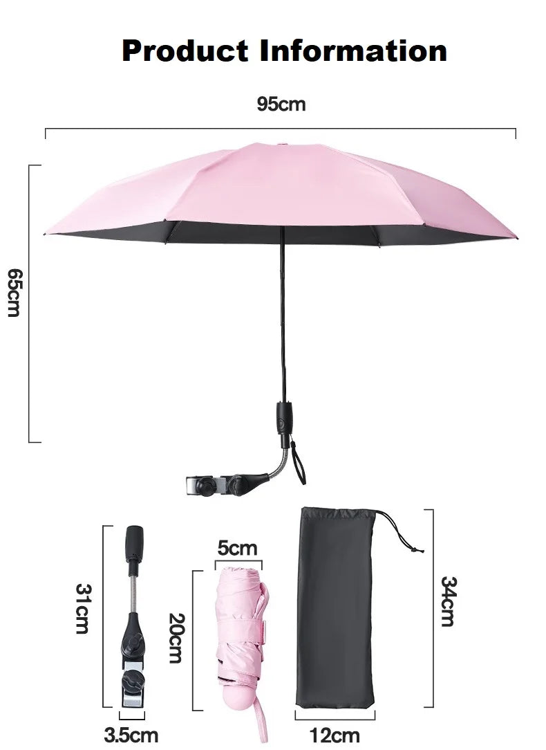 Universal Baby Stroller Umbrella Adjustable Pram Shade Umbrella Uv Sunshade For Stroller Accessories Foldable Parasol for Travel
